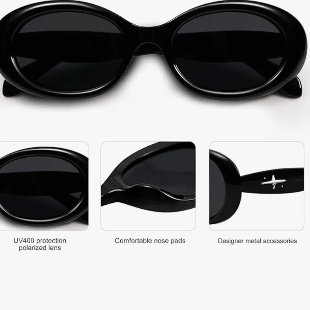 Black Gold Cross Sunglasses